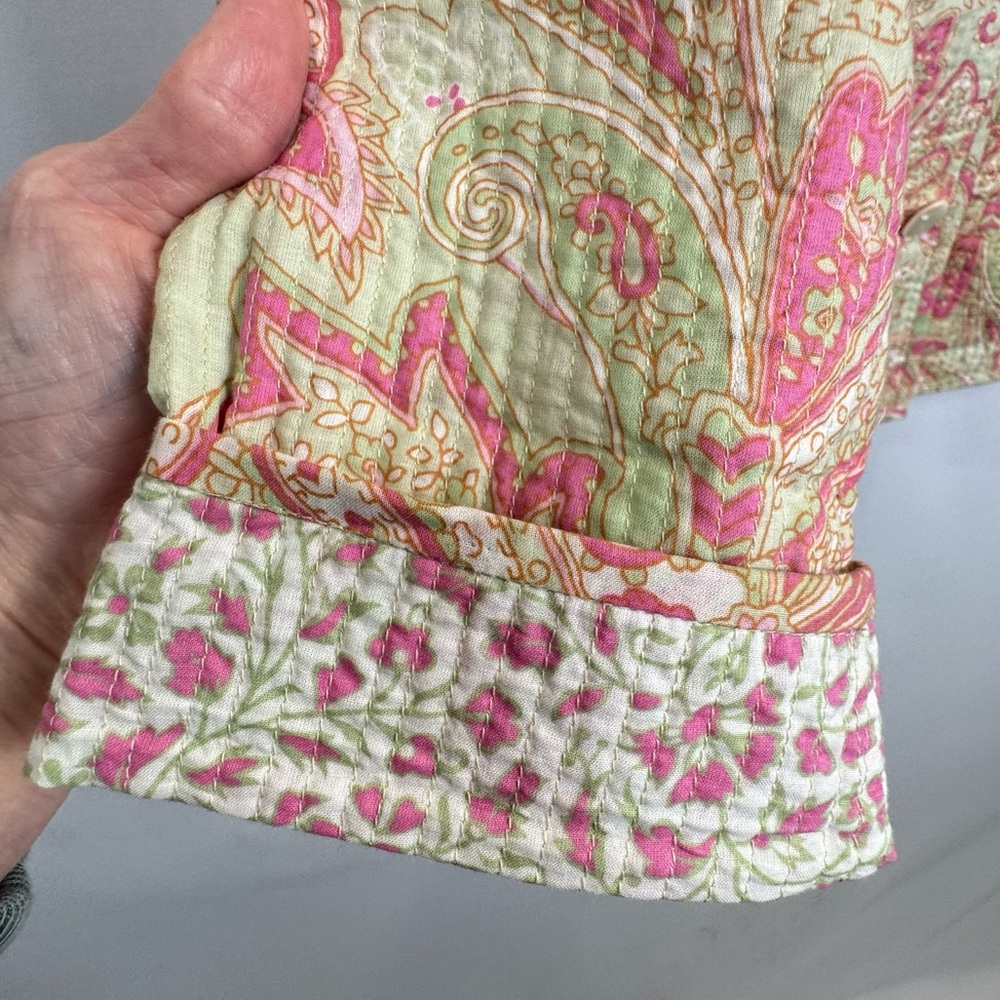 Nomadic Traders Quilted Jacket Reversible Pink Gr… - image 5